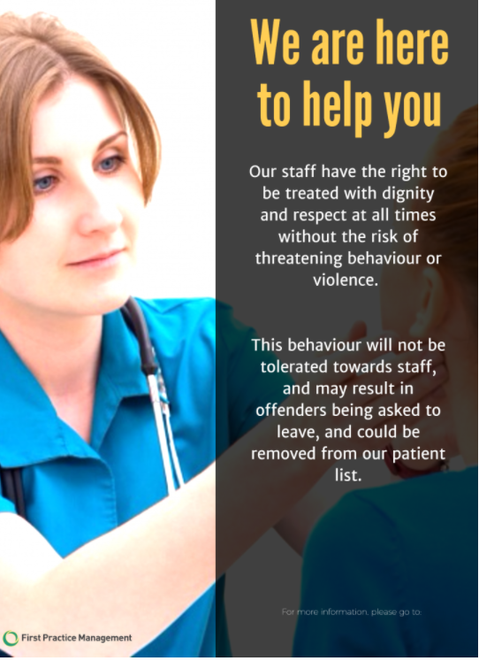 Zero Tolerance Poster_NHS Staff